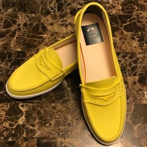 Cole Haan Yellow Canvas Loafers